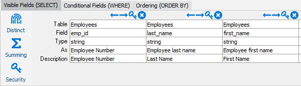 When a field existing in the Data Dictionary is added to a query, the alias is included.  This is shown under the SELECT tab within the DataBlock Designer.